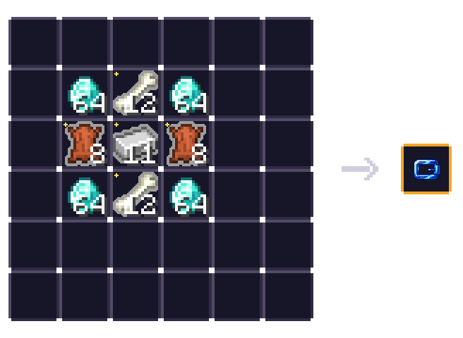 ʙᴏᴜᴄʟᴇ ᴅᴇ ǫᴜᴀꜱᴀʀ - ɴɪᴠᴇᴀᴜ 60 — 256 × diamant, 24 × os t1 ★, 16 × cuir t1 ★, 11 × fer t1 ★