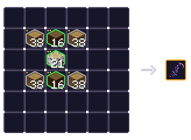 Éᴘɪɴᴇ ᴅᴜ ɴéᴀɴᴛ - ɴɪᴠᴇᴀᴜ 180 — 152 × bois chene t1 ★, 32 × bois sapin t2 ★★, 21 × bois bouleau t2 ★★
