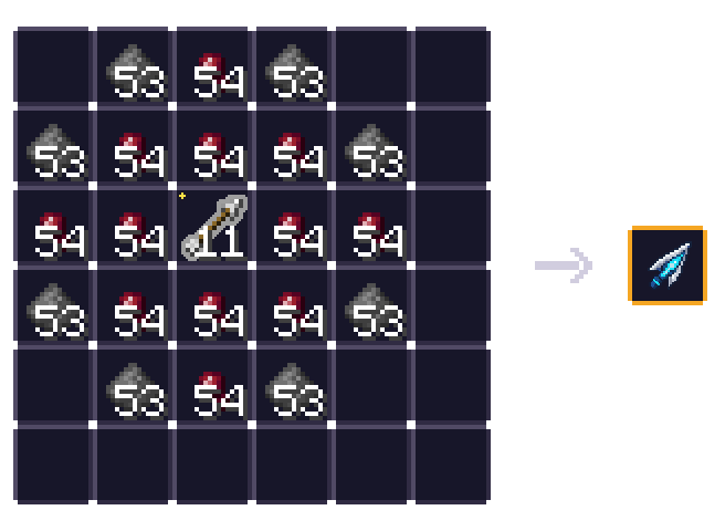 ᴘᴏɪɴᴛᴇ ᴅᴇ ᴘʟᴀꜱᴍᴀ - ɴɪᴠᴇᴀᴜ 20 — 424 × gunpowder, 648 × spider eye, 11 × fleche t1 ★