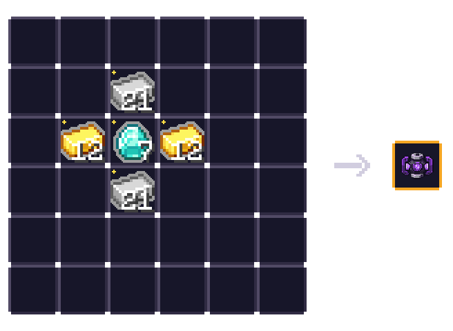 ɴᴏʏᴀᴜ ᴅᴇ ᴍᴀɢɴéᴛᴀʀ - ɴɪᴠᴇᴀᴜ 100 — 42 × fer t1 ★, 24 × or t1 ★, 7 × diamant t1 ★
