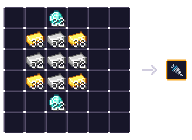 ꜰᴏʀᴇᴜꜱᴇ ᴅᴇ ᴘʟᴀꜱᴍᴀ - ɴɪᴠᴇᴀᴜ 20 — 44 × diamant, 152 × lingot d'or, 260 × lingot de fer