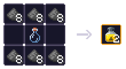 éʟᴇᴄᴛʀᴏʟʏᴛᴇ (×2) — 48 × gunpowder, 1 × glass bottle