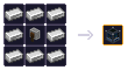 ♻ ʀᴇᴄʏᴄʟᴇʀ — 8 × lingot de fer, 1 × grindstone