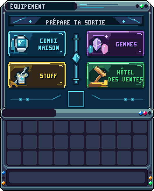 Le menu /equipement