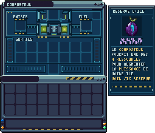Le menu du composteur